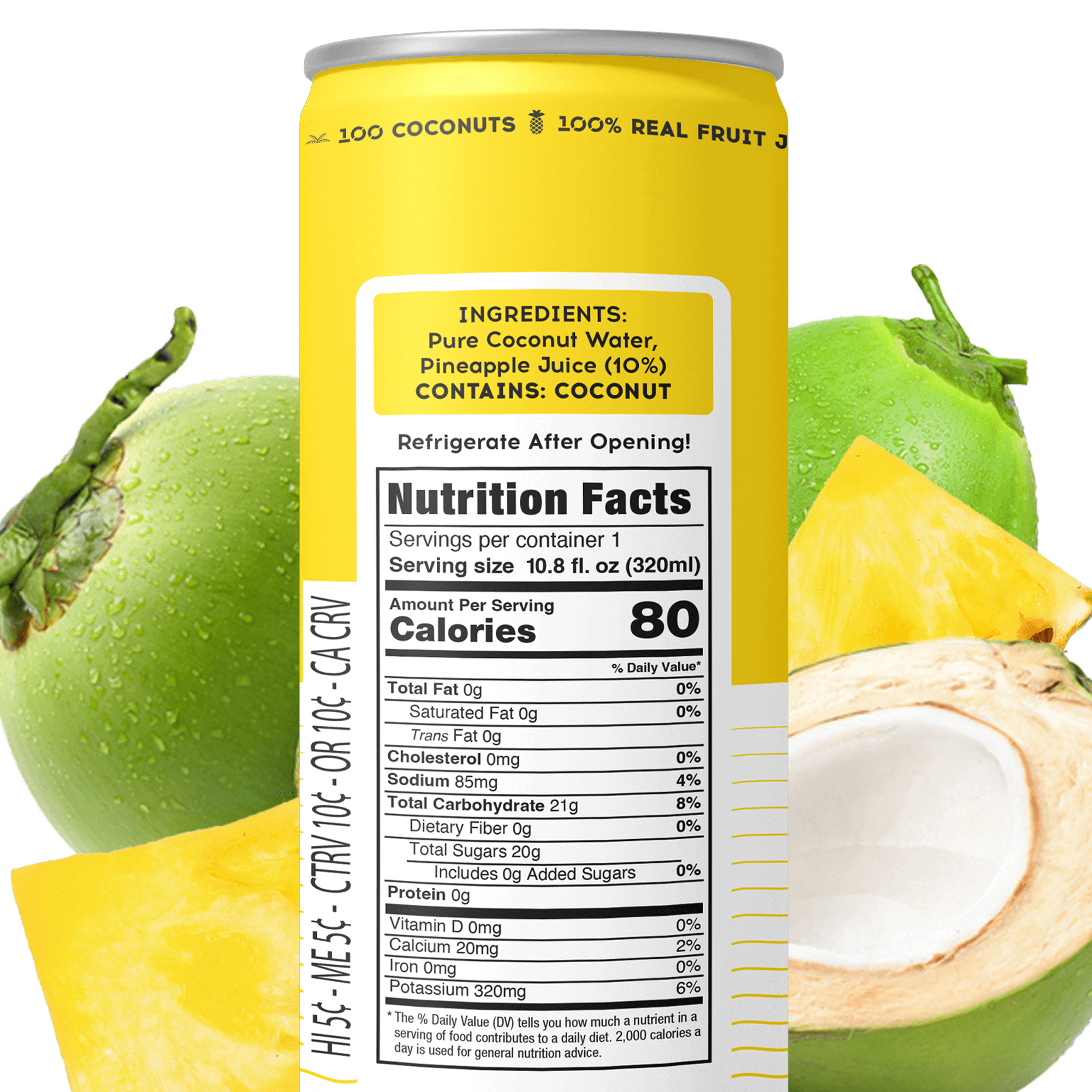 PURE COCONUT WATER + PINEAPPLE