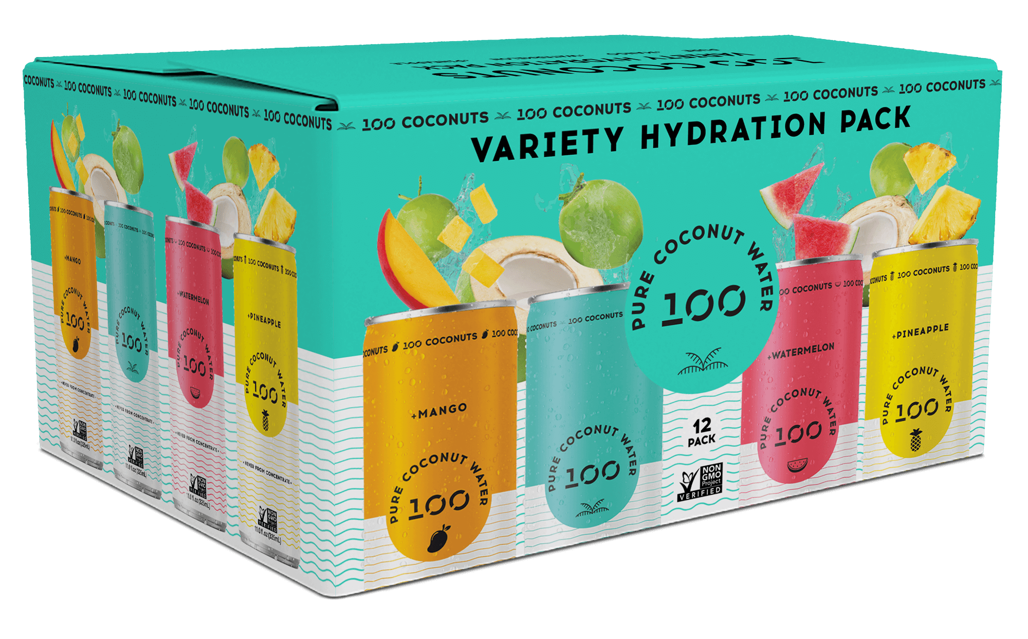 100 Coconuts Variety Hydration 12-Pack
